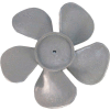 Small Plastic Push-On Fan Blade, 5-1/2" Dia., CCW, 3/16" Bore, 3/4" Blade Depth, 5 Blade