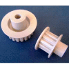 Plastock® Timing Belt Pulleys 38mdf, Acetal, Double Flange, 0.0816 Pitch, 38 Teeth