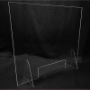 Freestanding Protective Shield, 30"W x 30"H Clear Virgin Acrylic - PATH-554