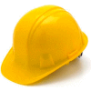 Yellow Cap Style 4 Point Ratchet Suspension Hard Hat - Pkg Qty 16