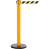 SafetyPro 300 Retractable Belt Barrier, 40" Yellow Post, 16' Black/Yellow Diagonal Stripe Belt - Pkg Qty 2