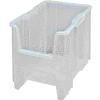Quantum Heavy-Duty Giant Stacking Bin, 10-7/8"W x 17-1/2"D x 12-1/2"H, Clear - Pkg Qty 4