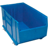 Quantum Plastic Mobile Rack Bin, 19-7/8"W x 41-7/8"D x 17-1/2"H, Blue