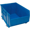 Quantum Plastic Mobile Rack Bin, 23-7/8"W x 41-7/8"D x 17-1/2"H, Blue