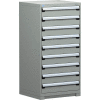 Rousseau Metal Heavy® Duty Modulaire Cabinet, 9 tiroirs, 30"L x 21"P x 60"H, Gris clair