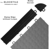 Block Tile R0US4212 Ramp Edges W/o Loops, PP Edges Pattern, Black