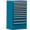 Cabinet de tiroir de stockage modulaire de Rousseau 36 x 24 x 60, 12 tiroirs (4 tailles) w/o diviseur, w/Lock, bleu