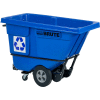 Chariot basculant rotomoulé Rubbermaid® Brute, usage standard, 1/2 verge cube, recyclage bleu