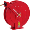 Reelcraft 81100 OLP 3/8"x100' 300 PSI Spring Retractable Dual Pedestal Hose Reel