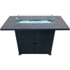 AZ Patio Heaters Rectangluar Bar Hauteur Marbre Top Fire Pit avec pare-vent