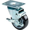 RWM Casters VersaTrac® 3" Phenolic Swivel Wheel Caster with Side Wheel Brake - 27-DUB-0312-S-WB