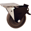 RWM Casters 46 Series 8" Durastan Wheel Swivel Caster with Face Contact Brake - 46-DUR-0820-S-FCNB
