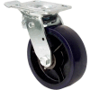 RWM Casters 5" Signature™ Wheel Swivel Caster with Face Contact Steel Total Lock Brake 