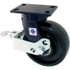 RWM Casters 75 Series 6" Cast Iron Wheel Swivel Caster with Cam Wheel Brake - 75-CIR-0625-S-FICWB
