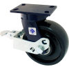 RWM Casters 8" Urethane on Iron Wheel Swivel Caster with Cam Wheel Brake - 76-UIR-0825-S-FICWB