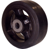 RWM Casters 6" x 2" Mold-On Rubber Wheel with Roller Bearing - RIR-0620-08 - 1/2" Axle