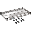 Étagère en fil métalllique Nexel® S1424B, époxy noir, 24 po l x 14 po de diamètre