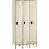 Safco® Single Tier 1 Door Steel Office Locker, 12"Wx18"Dx72"H, Two Tone Tan, Assembled