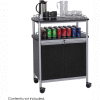 Safco 8964BL - Chariot-boissons mobile, fermeture du Cabinet, acier, noir