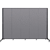 Screenflex 5 Panel Light-Duty Portable Room Divider, 6'5"H x 9'5"W, Fabric Color: Stone