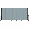 Screenflex Portable Room Divider - 7 Panel - 6'H x 13'1"W - Grey Stone