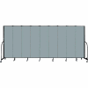 Screenflex 9 Panel Portable Room Divider, 6'8"H x 16'9"W, Couleur du tissu: Pierre grise