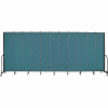 Screenflex 11 Panel Portable Room Divider, 8'H x 20'5"W, Fabric Color: Lake