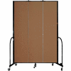 Screenflex 3 Panel Portable Room Divider, 8'H x 5'9"L, Fabric Color: Walnut