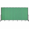 Screenflex 9 Panel Portable Room Divider, 8'H x 16'9"L, Fabric Color: Sea Green