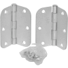 Butt Hinge 5/8" Round Corners 3-1/2" X 3-1/2" Dull Chrome - Pkg Qty 50