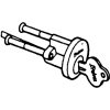 Solid Brass Rim Cylinder - Polished Brass Keyed Alike - Pkg Qty 20