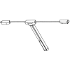 Vertical Touch Bar - For Double Door Installation Aluminum