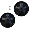 Rubbermaid® kit de roue de 8 pouces avec casquettes push, noir - FG9W27M10000