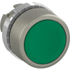 Opérateur de bouton-poussoir ABB non éclairé, 22 mm, vert, style affleurant