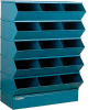 Stackbin® trémie en acier pile Bin, unité sectionnelle compartiment 15 37" W x 20 H « D x 53-1/2 », bleu
