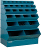 Stackbin® Bin de cheminée en acier, 28 compartiments multiples pointure 37 d’unité sectionnelle "W x 24 H « D x 53 », bleu