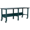 Stackbin Workbench, série 3512, ESD W/moulure en T, W 96" X 36" D, Black