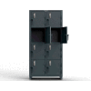 Casier numérique StrongHold® 4-Tier 8 portes avec serrure d’entrée sans clé, 36 « Lx18"Dx75"H, gris, assemblé