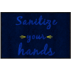 Assainissez vos mains - Tapis de message Mat 3/8" Épais 2' x 3' Bleu marine/Noir