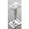 Secure Metal Twist Ceiling Loop, 7/16"Dia. Loop, 1-1/2"L - Pkg Qty 100