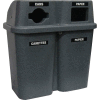 Duo de Bullseye Recycling System, 25 gallons, 36 "x 19" x 38", granit gris - Techstar 565