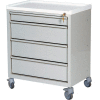 Harloff Compact économie traitement charrette à quatre tiroirs, gris clair - ETC-4