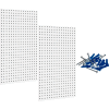 Produits Triton 24 « L x 42-1 / 2 « H Époxy blanc, panneaux perforés carrés en acier avec matériel de montage