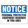 Avis PPE Signe requis, VynMark adhésif, 7 » x 10 » - 100/Pkg
