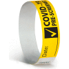 INCOM® COVID-19 Pre-Screened Wristbands, Neon Yellow, 1000/Box