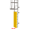 Echelle en acier porte d’entrée sur l’échelle fixe, jaune de sécurité - OPFS03-Y