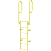 Etape 6 acier traverser avec rampes accès échelle, jaune fixe - WLFS0206-Y