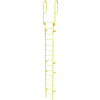 Etape 16 acier traverser avec rampes accès échelle, jaune fixe - WLFS0216-Y