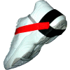 Transforming Tech Heel Grounder, 1.25" Cup, Self-Adhesive Straps1 Meg, Red