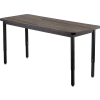 Interion® Table utilitaire - 72 x 30 - Gris rustique